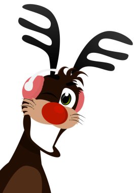 Noel zamanında Ren geyiği.