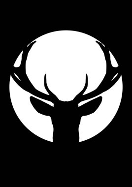 Büyük bir geyiğin boynuzları..