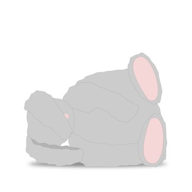 Renkli küçük mutlu tavşan.