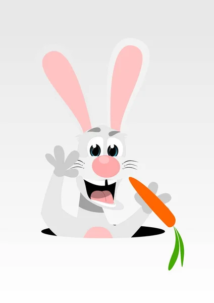 Little Happy Rabbit Color — Stock Photo, Image