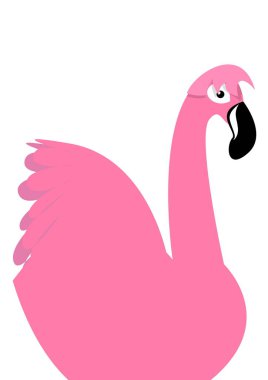 Pembe bir flamingo bu şekilde duruyor..