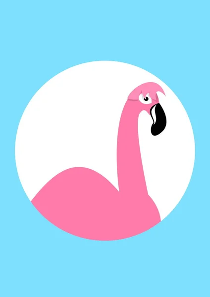 Pembe Bir Flamingo Şekilde Duruyor — Stok fotoğraf