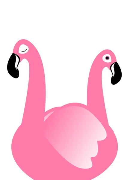 Pembe Bir Flamingo Şekilde Duruyor — Stok fotoğraf