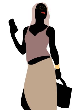 İş kadını alışveriş turunda..