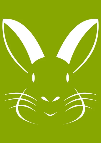 Великодня Листівка Кроликами — стокове фото