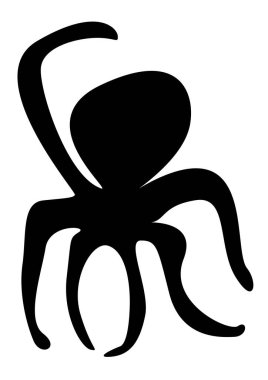 Sembol ve logo olarak siyah ahtapot