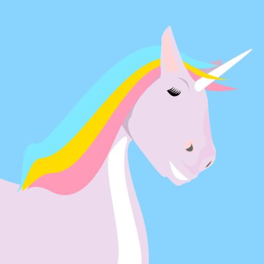 Büyük kanatlı rüya gibi bir Tekboynuz.