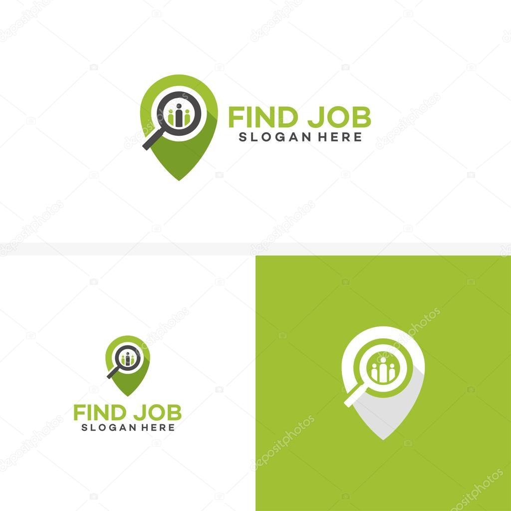 Logo for recruiting new member, Find job logo