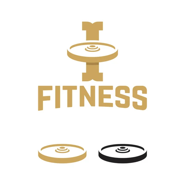 重量板标识模板，年份I首创Logo Fitness业界矢量图解 — 图库矢量图片