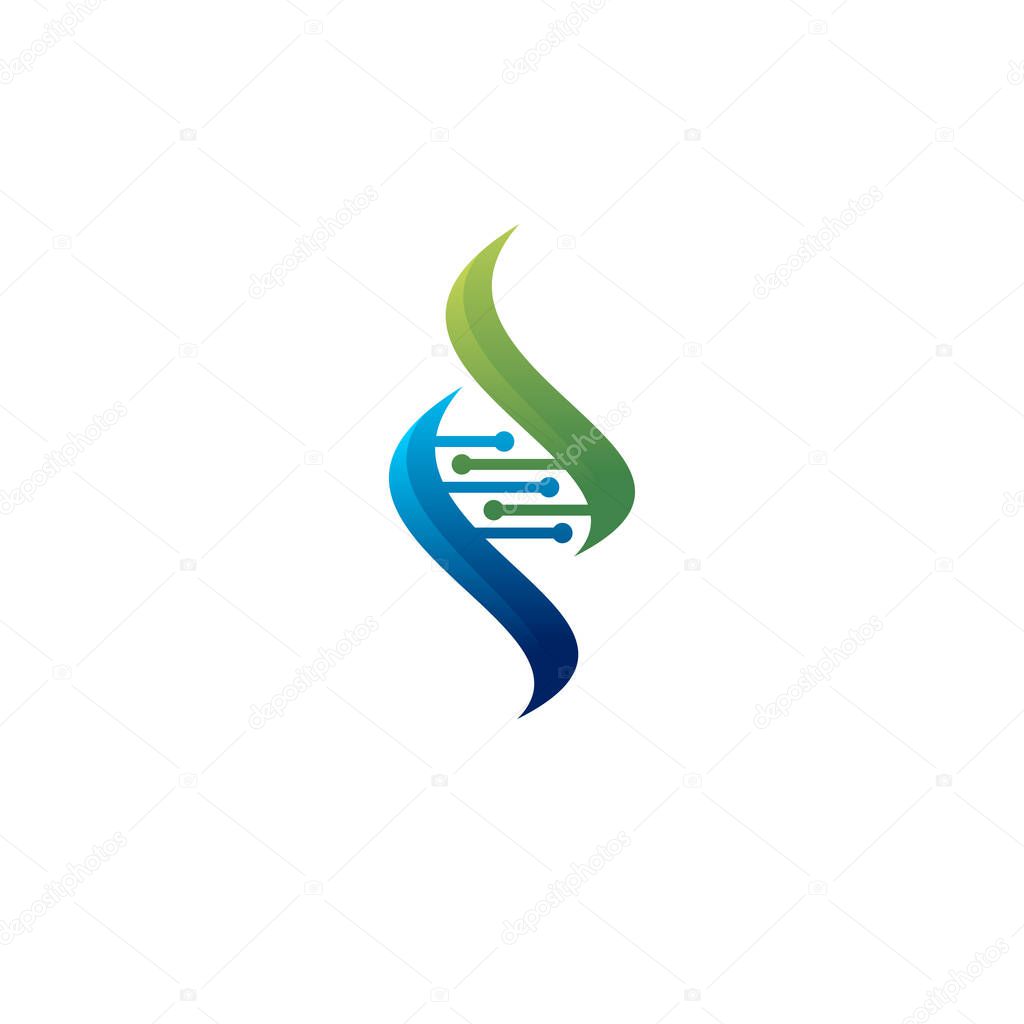 Vector of Nature DNA natural leaf health logo