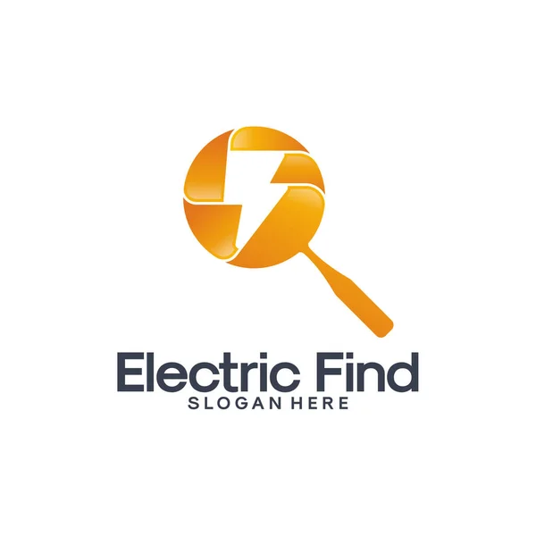 Buscar vector de diseños de logotipo de electricidad, Plantilla de logotipo de Electricity Finder — Vector de stock