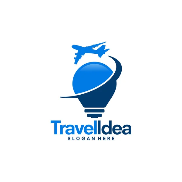 Plantilla de logotipo de Travel Idea, vector de diseños de logotipo de inspiración navideña — Vector de stock