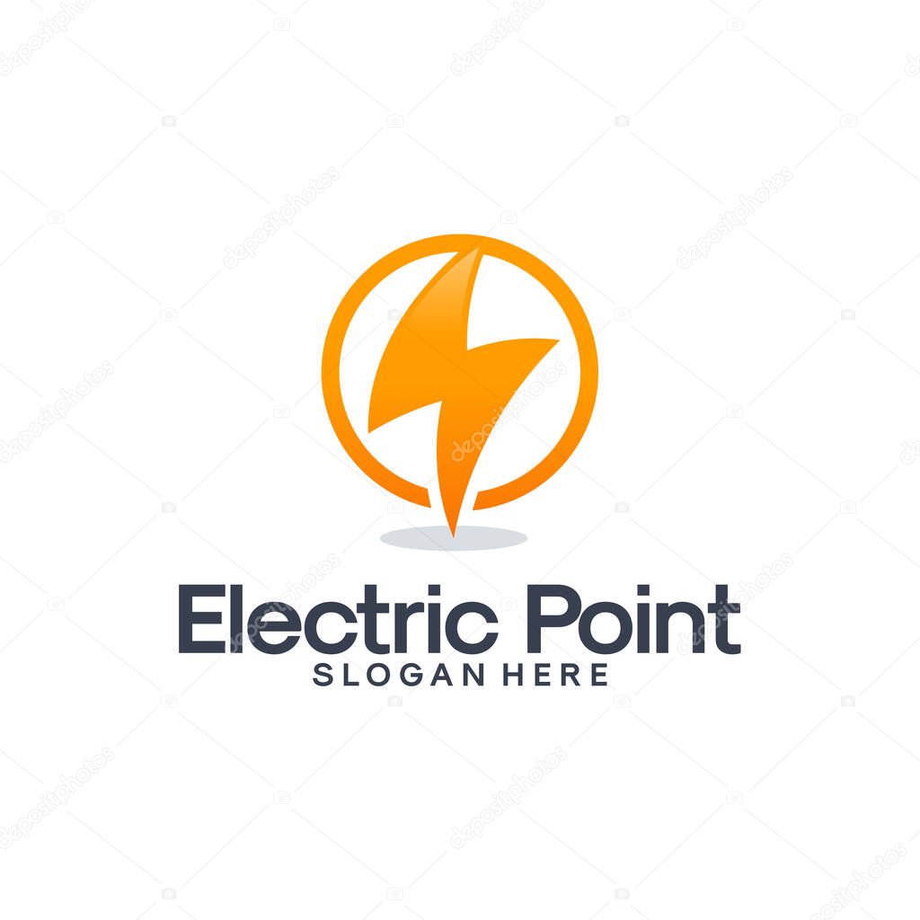 Electricity Point logo designs vector illustration, Electricity logo template