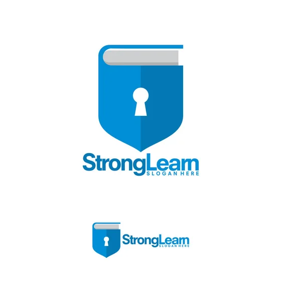 Šablona loga Strong Learn, vektor loga Safe Education — Stockový vektor
