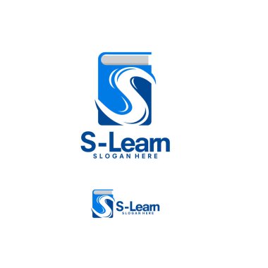 S ilk öğrenme logosu tasarım vektörü