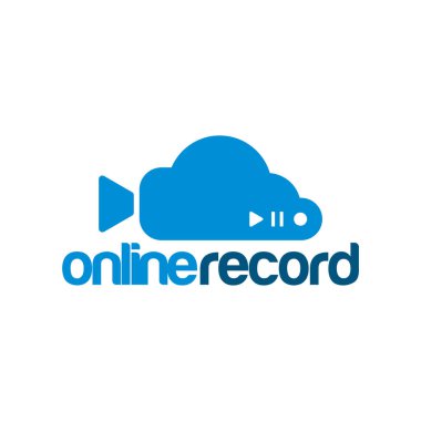 Çevrimiçi Film Logo şablonu, Çevrimiçi Video Logosu vektör illüstrasyonunu tasarladı