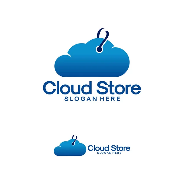 Λογότυπο Cloud Store σχεδιάζει διάνυσμα, σε απευθείας σύνδεση κατάστημα λογότυπο σχεδιάζει πρότυπο — Διανυσματικό Αρχείο