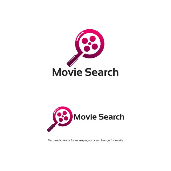 Modern film Movie Search Logo designs symbol — Stock Vector