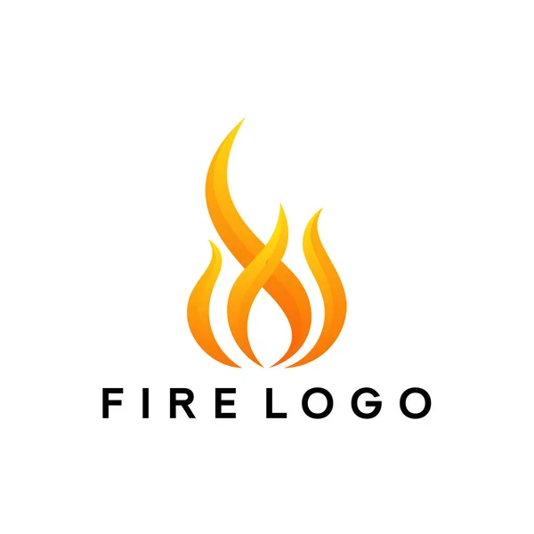 Moderno fuego llama logotipo diseño vector plantilla vector — Vector de stock