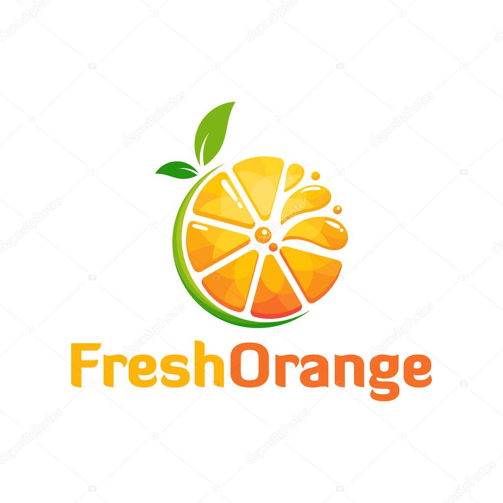 Fresh Orange logo, C initial Orange logo template designs vector illustration