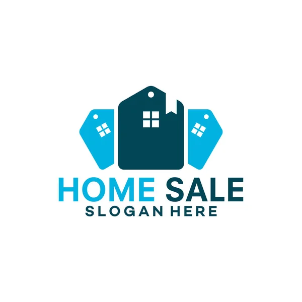 Logo immobilier, modèle de logo Home Sale — Image vectorielle