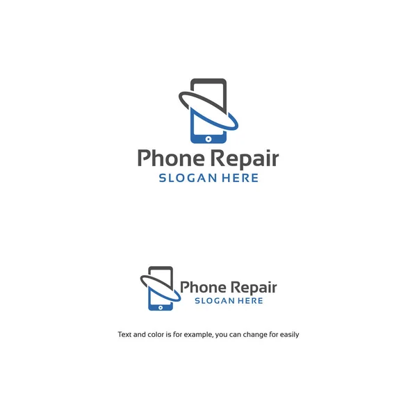 Telefon onarım logosu, telefon logosu, telefon kurtarma logosu — Stok Vektör