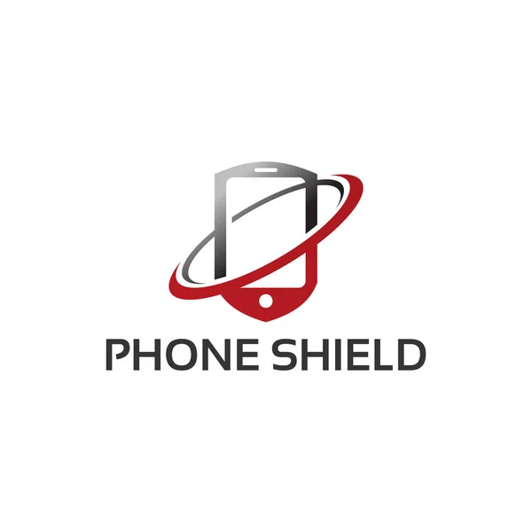 Design loga Phone Shield Technology, šablona loga Mobile Technology — Stockový vektor