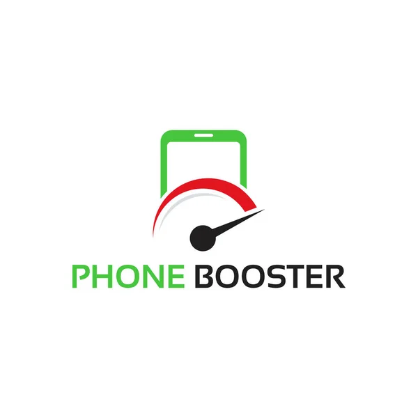 Telefon Booster Logo Vorlage Designs, Vektorillustration — Stockvektor