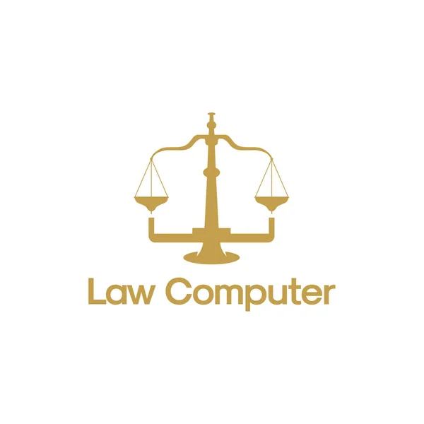 Szablon logo Law Computer, Logo Arbitra Online projektuje wektor — Wektor stockowy