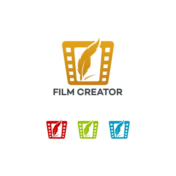 Film Creator Logo sablon tervez vektor illusztráció — Stock Vector