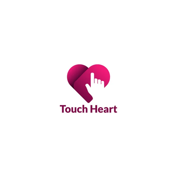 HEarth Logo şablonuna dokun vektör çizimi, Charity Logo Şablonu tasarımları — Stok Vektör