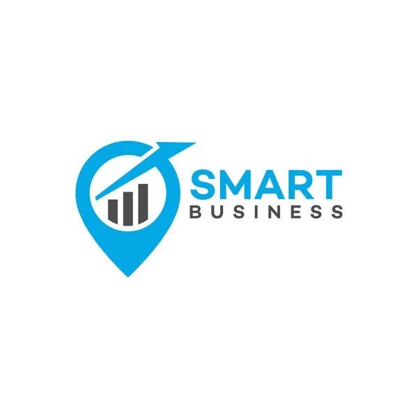 Smart business logo, business point logo vorlage vektor illustration — Stockvektor