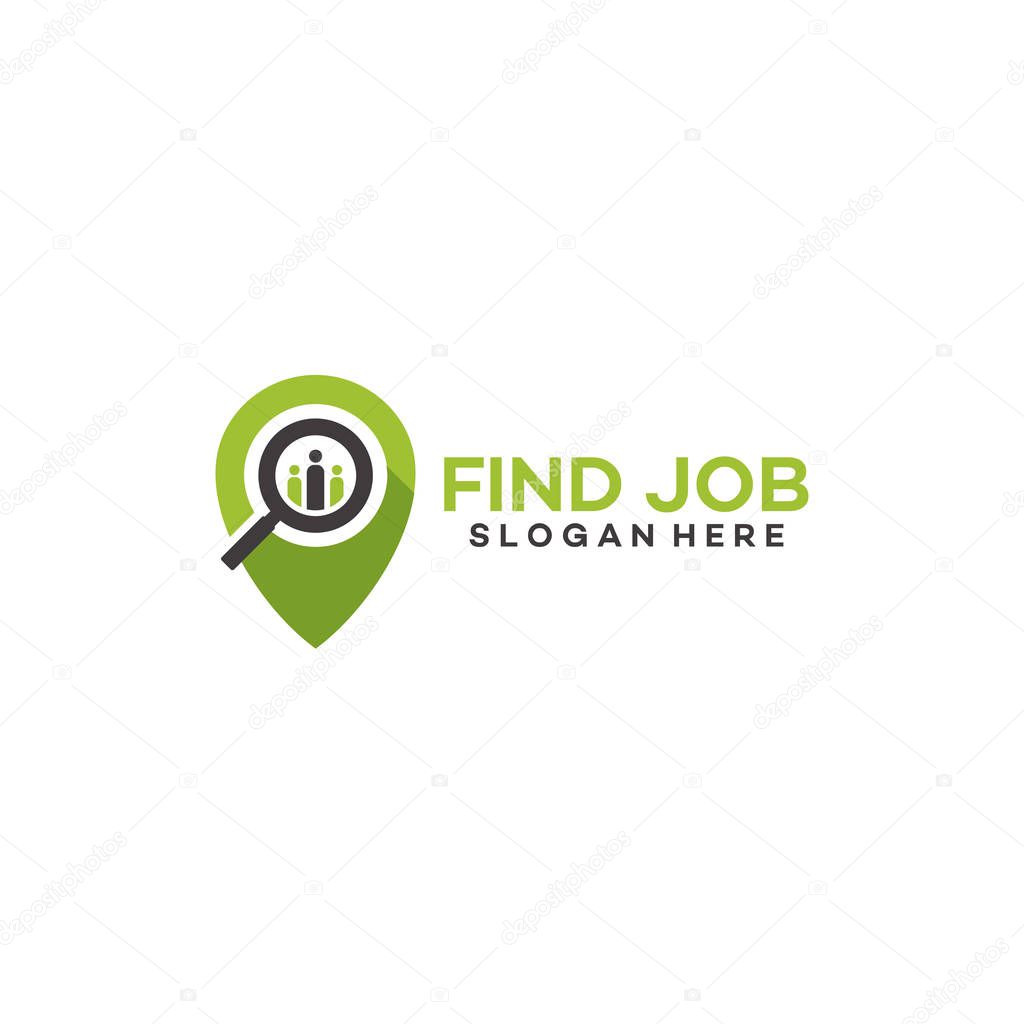 Find Job logo template designs vector illustration