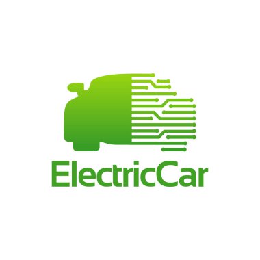 Electric Car Technology Logo şablonu vektör çizimi tasarladı