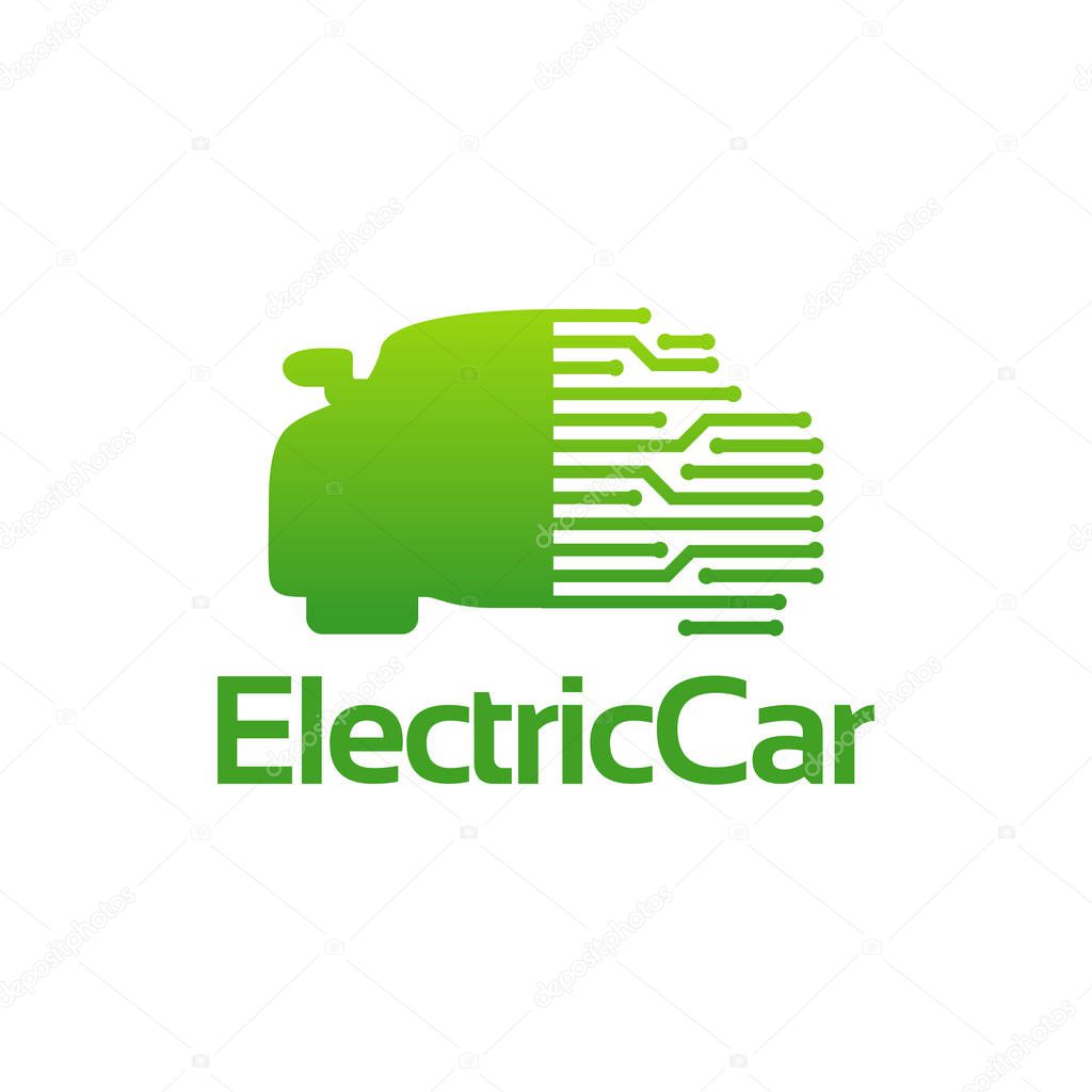 Electric Car Technology Logo template designs vector illustration