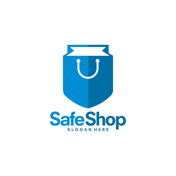 Diseño del logotipo de Safe Shop, vector del logotipo de Secure Store — Vector de stock