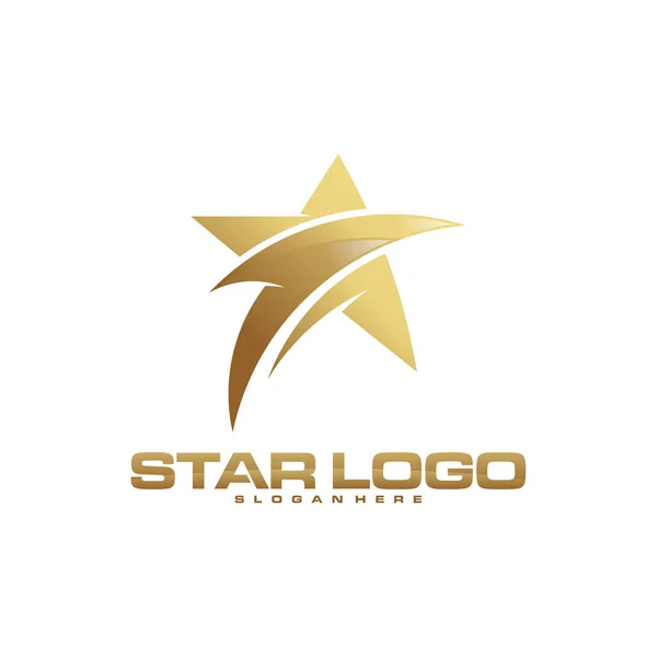 Lüks Altın Yıldız logosu şablon, Zarif Yıldız logosu tasarımları — Stok Vektör