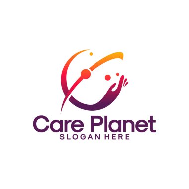Care Planet logo tasarım vektörü, Care Place logo şablonu