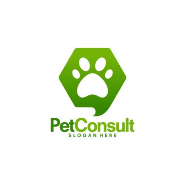 Pet Consult logo template, Animal Review logo designs vector