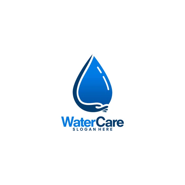 Logotipo Water Care projeta vetor —  Vetores de Stock