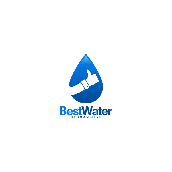 Melhor modelo de logotipo de água, melhor logotipo Plumb projeta vetor — Vetor de Stock