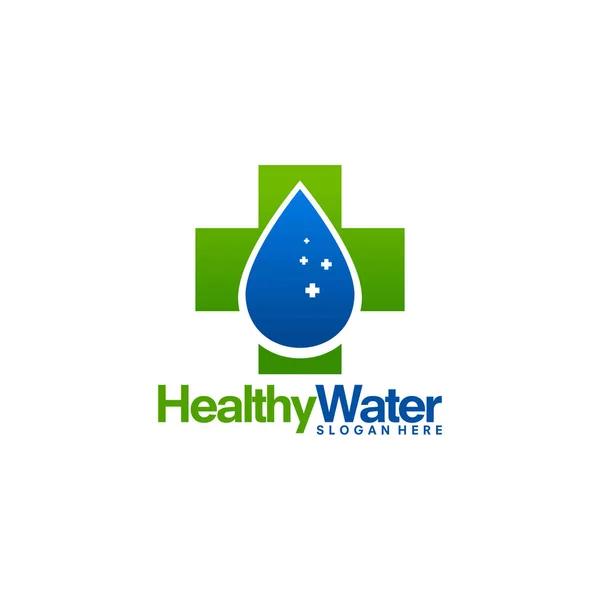Health Water logo template, Health Drink logo designs vector
