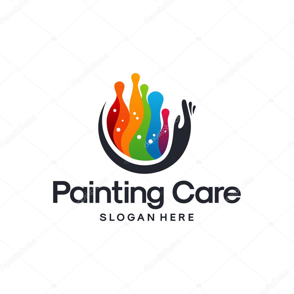 Colorful People Care logo vector, Health Care logo designs template, design concept, logo, logotype element for template