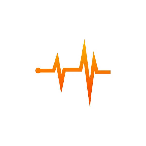 Simples logotipo médico projeta vetor conceito, símbolo de pulso simples — Vetor de Stock