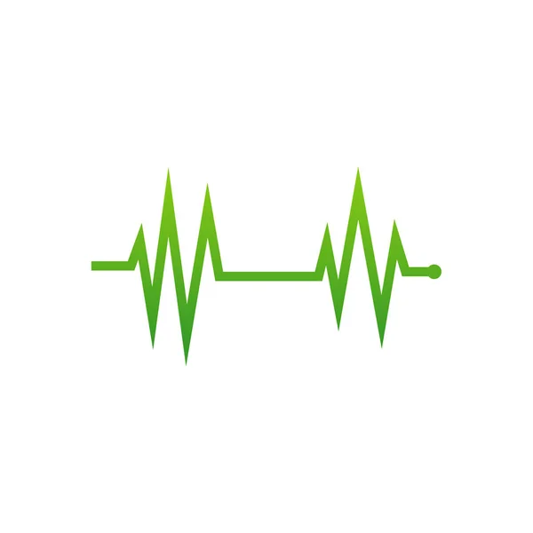 シンプルな医療ロゴデザインコンセプトベクトル、シンプルなパルスシンボル — ストックベクタ