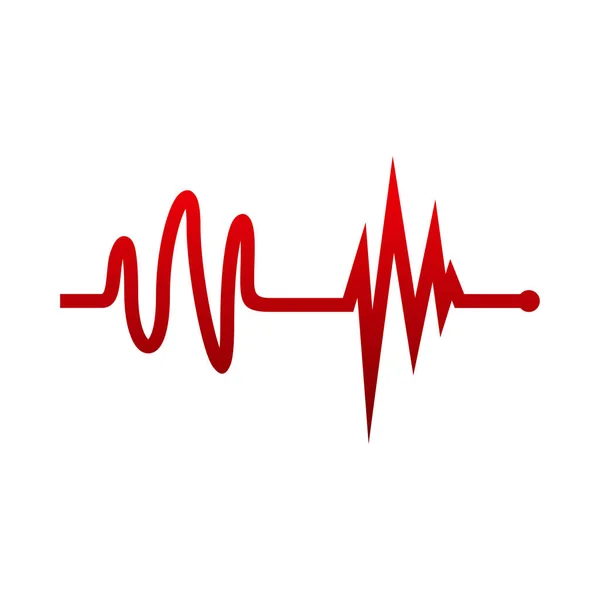 Simples logotipo médico projeta vetor conceito, símbolo de pulso simples — Vetor de Stock