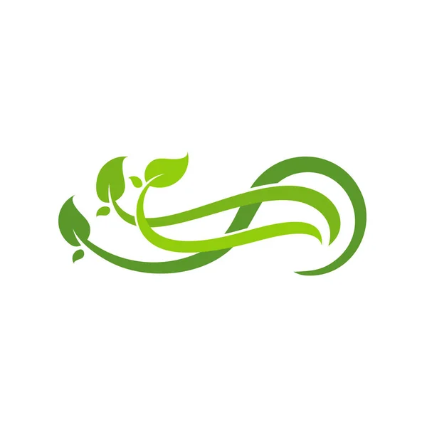 Świeże ozdoby liści, wektor logo Nature Leaf — Wektor stockowy