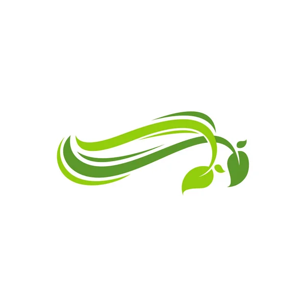 Прикраса зі свіжого листя, вектор шаблону логотипу листя природи — стоковий вектор