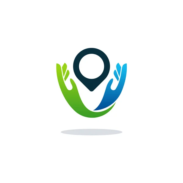 Logo Care Point koncepcja, Logo charytatywne wektor szablon — Wektor stockowy