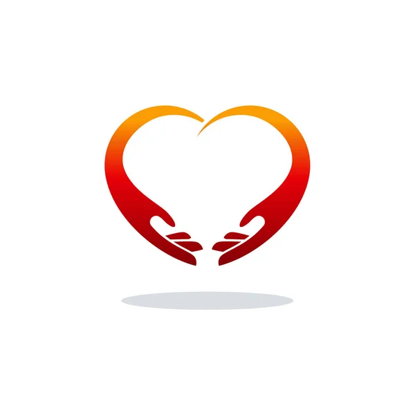 Care Point logo concept, Charity logo modello vettore — Vettoriale Stock